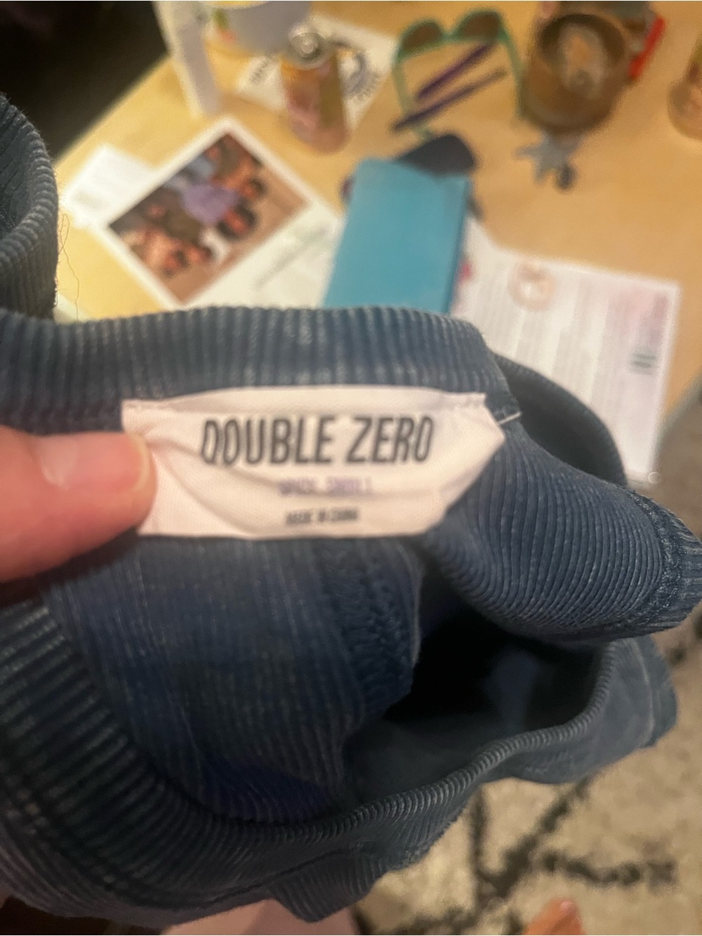 Double Zero Slate Blue Ribbed Tank - Picture 2 of 3